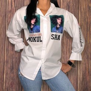 Resident Evil Mokul Sha Long Sleeve Button Down